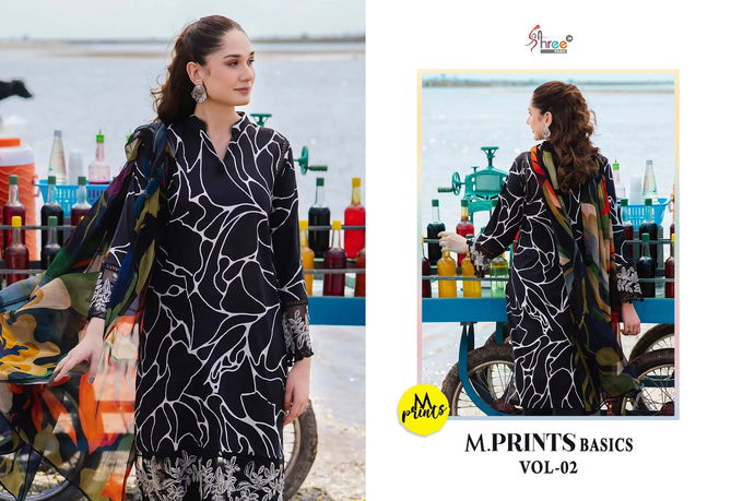 M Prints Basics Vol 2 By Shree Cotton Embroidery Pakistani Suits Wholesale Price In Surat